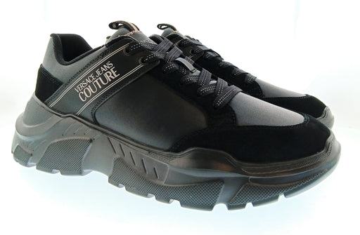 Versace Jeans Couture Mens Black / Gray Chunky Panel Sneakers-