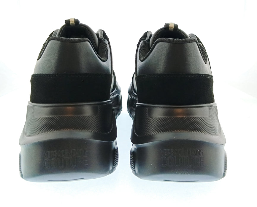 Versace Jeans Couture Mens Black / Gray Chunky Panel Sneakers-