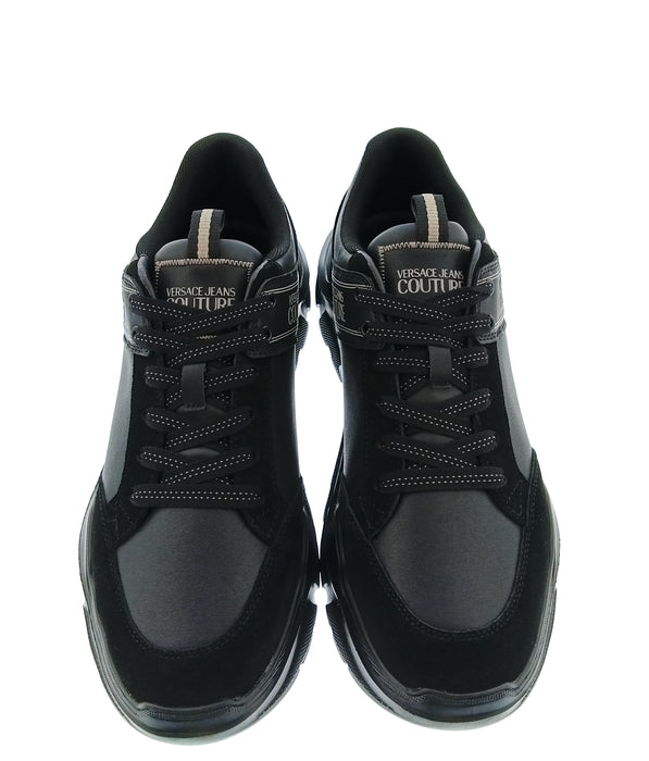 Versace Jeans Couture Mens Black / Gray Chunky Panel Sneakers-