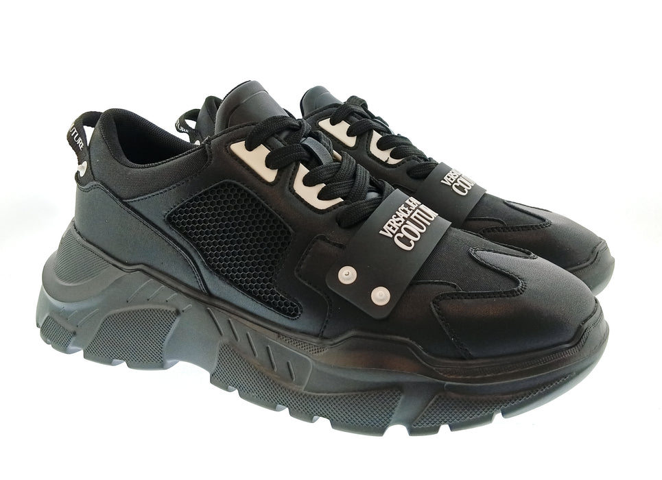 Versace Jeans Couture Mens Black / Gray Chunky Panel Sneakers-10