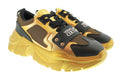 Versace Jeans Couture Mens Gold / Black Metallic Chunky Sneakers-