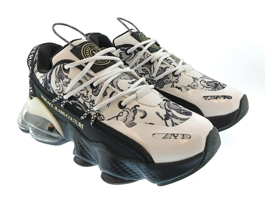 Versace Jeans Couture Mens White / Black Baroque Chunky Sneakers-8
