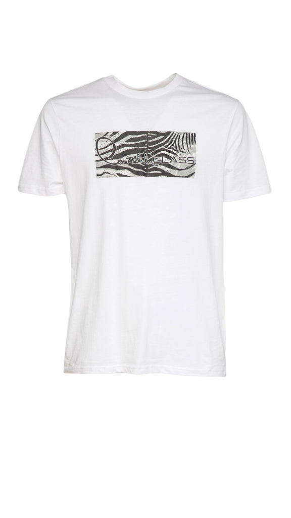 Cavalli Class White Tiger Print Signature T-Shirt-XL