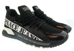 Versace Jeans Couture Mens Black / White Logo Runner Sneakers-