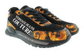 Versace Jeans Couture Mens Black / Gold Baroque Logo Runner Sneakers-8.5