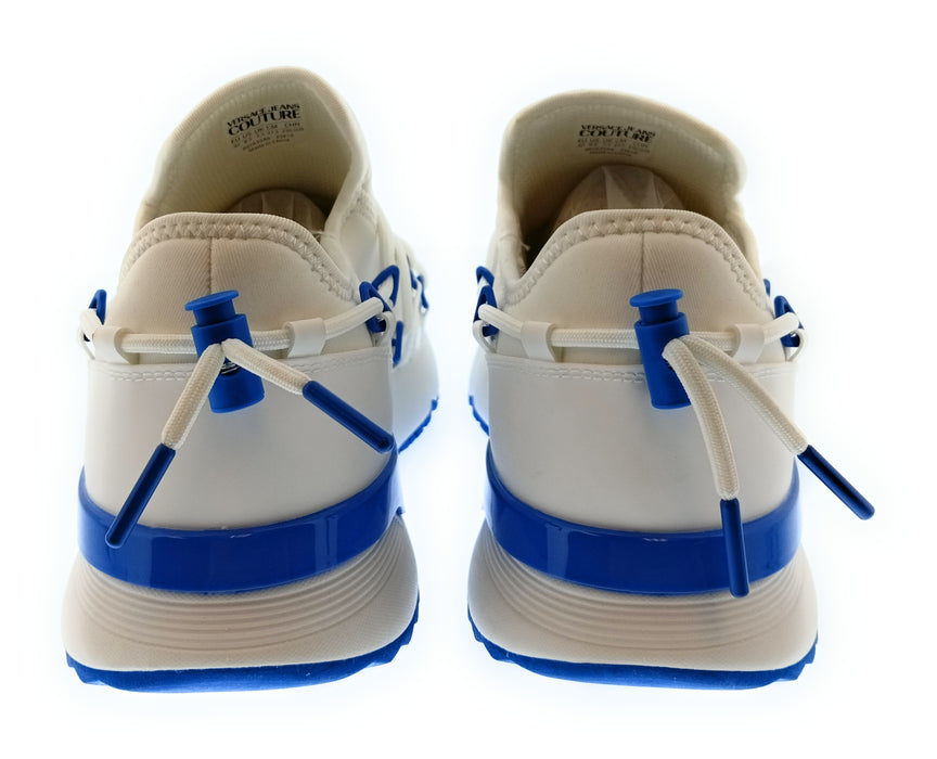 Versace Jeans Couture Mens White / Royal Blue Cage Runner Sneakers-