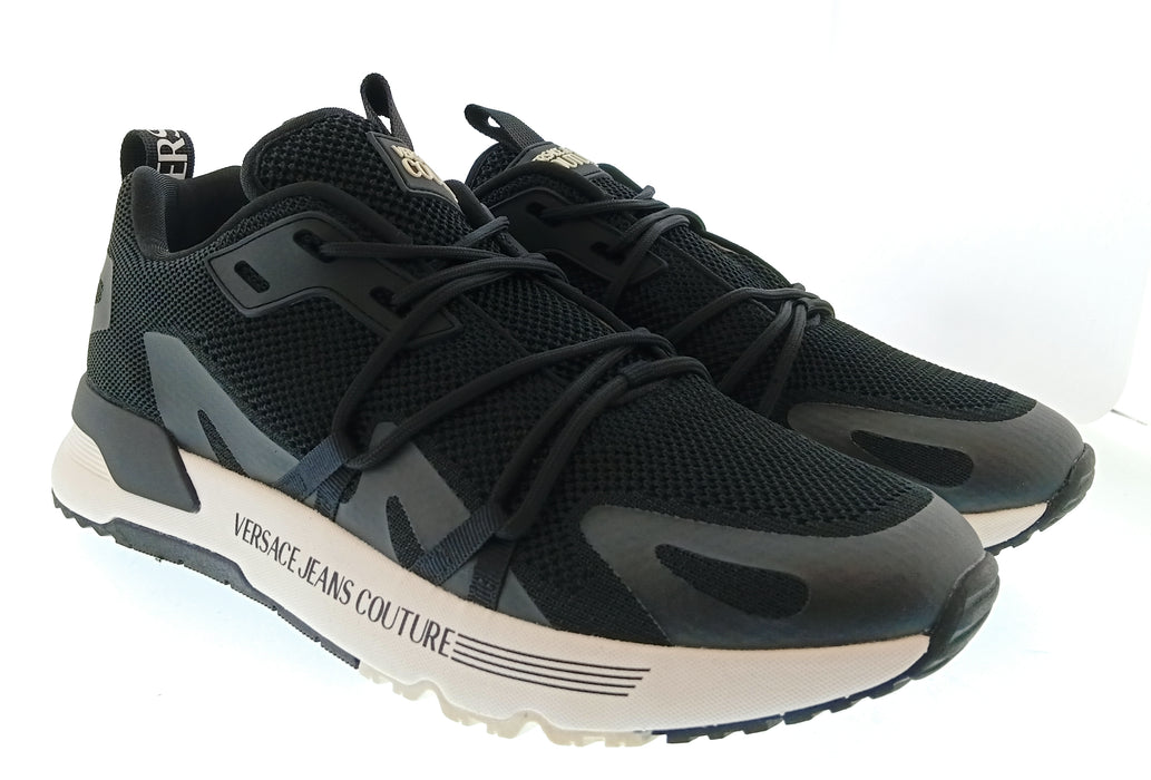 Versace Jeans Couture Mens Black / Gray Technical Runner Sneakers-9