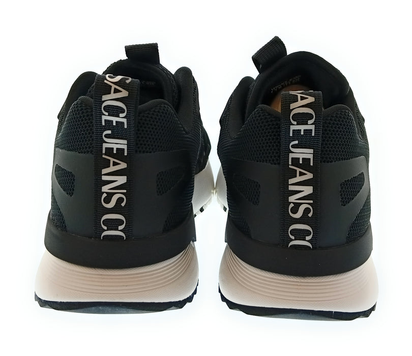 Versace Jeans Couture Mens Black / Gray Technical Runner Sneakers-