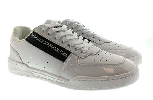 Versace Jeans Couture Mens White / Black Low-Top Logo Sneakers-