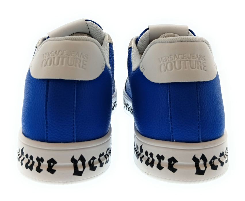 Versace Jeans Couture Mens Blue / Beige / White Colorblock Logo Sneakers-
