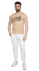 Cavalli Class Sand Spray Print Signature Fashion T-Shirt -