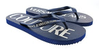 Versace Jeans Couture Mens Navy / White Logo Flip-Flops-11