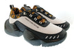 Versace Jeans Couture Mens Black / White / Gold Baroque Accent Chunky Sneakers-