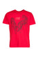 Cavalli Class Red Double Tiger Logo Motif Fashion T-Shirt-XL