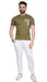Cavalli Class Military Green Tiger Head Chest Motif Fashion T-Shirt-XXL