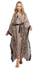 Roberto Cavalli  Phyton Long Phyton Chiffon Belted Kaftan Cover Up- One Size