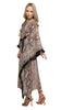 Roberto Cavalli  Phyton Long Phyton Chiffon Belted Kaftan Cover Up- One Size