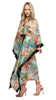 Roberto Cavalli  Floral Long Floral Chiffon Belted Kaftan Cover Up-