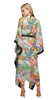 Roberto Cavalli  Floral Long Floral Chiffon Belted Kaftan Cover Up-