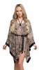 Roberto Cavalli  Phyton Printed Chiffon Short Kaftan Cover Up-