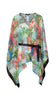 Roberto Cavalli  Floral Printed Chiffon Short Kaftan Cover Up-