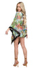 Roberto Cavalli  Floral Printed Chiffon Short Kaftan Cover Up-