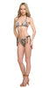 Roberto Cavalli  Phyton Printed Two Piece V-Neck Bikini Set-