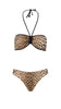 Roberto Cavalli  Cheetah Printed Two Piece V-Neck Bikini Set- S