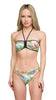 Roberto Cavalli  Floral Printed Two Piece V-Neck Bikini Set-