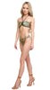 Roberto Cavalli  Tiger Printed Two Piece V-Neck Bikini Set-