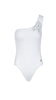 Roberto Cavalli  White One Piece One shoulder swimsuit- S