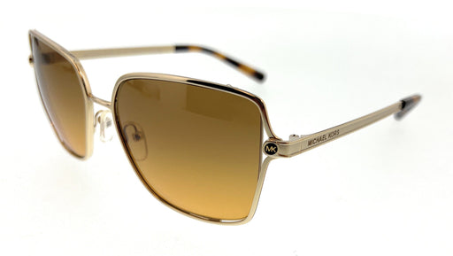 Michael Kors 0MK1087 101418 Shiny Light Gold Square Sunglasses
