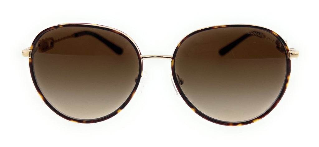 Michael Kors 0MK1128J 101413 Light Gold/Dark Tortoise Round Sunglasses