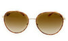 Michael Kors 0MK1128J 10143B Light Gold/Amber Tortoise Round Sunglasses