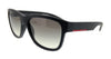 Prada Linea Rossa  Black Rectangular Sunglasses