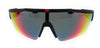 Prada Linea Rossa 0PS 03XS DG008F Black Rubber Wrap Sunglasses