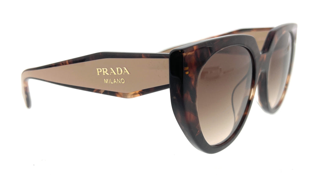 Prada 0PR 14WSF 01R0A6 
Caramel Tortoise/Powder Rectangle Sunglasses