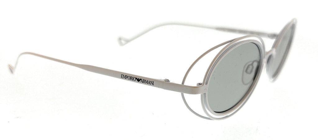 Emporio Armani 0EA2118 333387 Matte White Oval Sunglasses