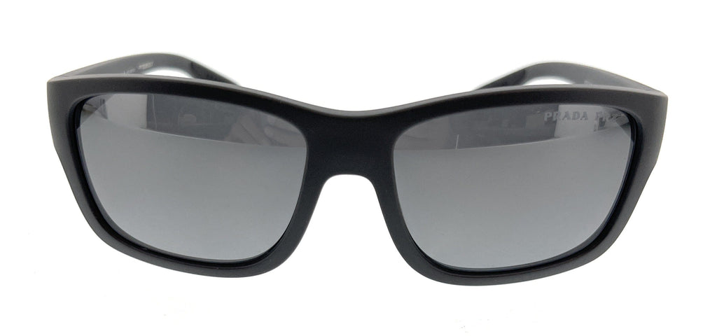 Prada Linea Rossa 0PS 01WS UFK07H Black Rectangular Polarized Sunglasses