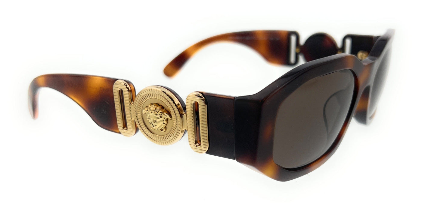 Versace 0VE4361F 521773  Dark Havana Rectangular Vintage Medusa Sunglasses