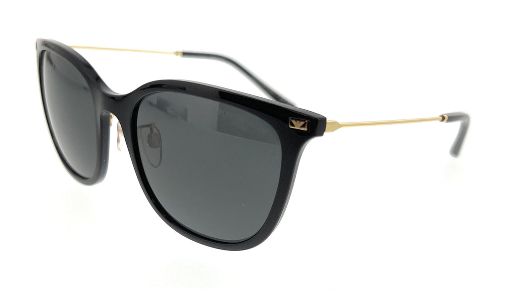 Emporio Armani  Shiny Black Cat Eye Sunglasses