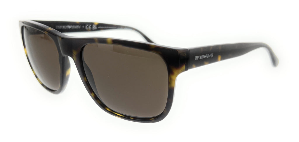 Emporio Armani  Shiny Havana Square Sunglasses