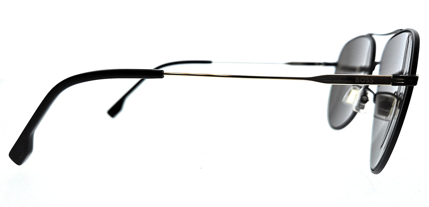 Hugo Boss BOSS 1558/O/F/S I46 I46 Matte Black/Gold Aviator Sunglasses