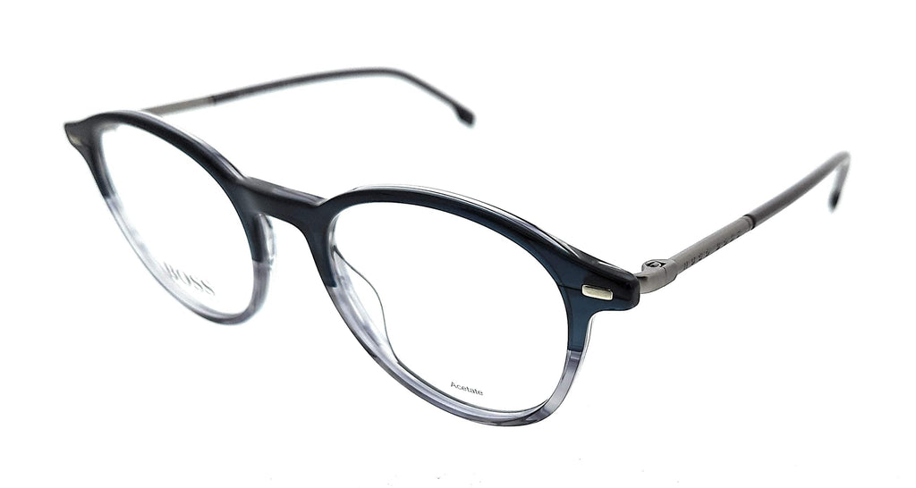 HUGO  Blue Grey Horn Round Optical Frames