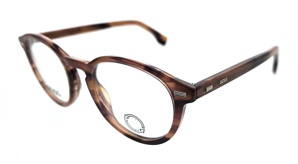 HUGO BOSS  Light Havana Round Optical Frames