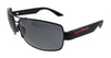 Prada Linea Rossa  Black Rectangular Sunglasses