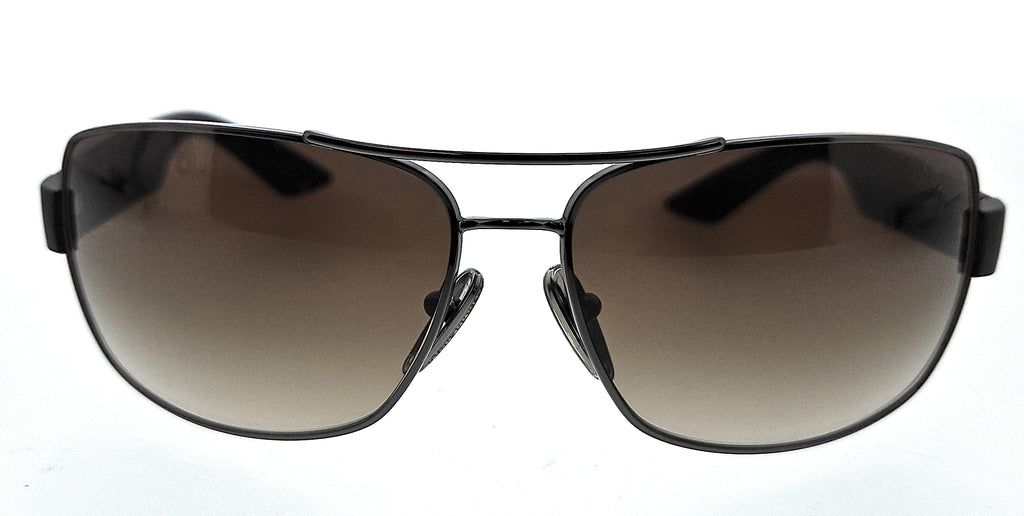 Prada Linea Rossa 0PS 50ZS 5AV02P Gunmetal Rectangular Sunglasses