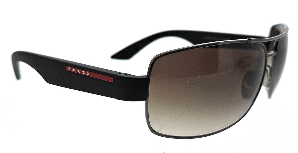 Prada Linea Rossa 0PS 50ZS 5AV02P Gunmetal Rectangular Sunglasses