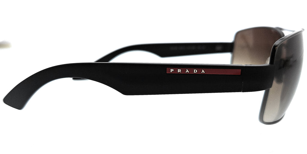 Prada Linea Rossa 0PS 50ZS 5AV02P Gunmetal Rectangular Sunglasses