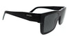 Prada 0PR 19WS 1AB5S0 Black Rectangle Sunglasses